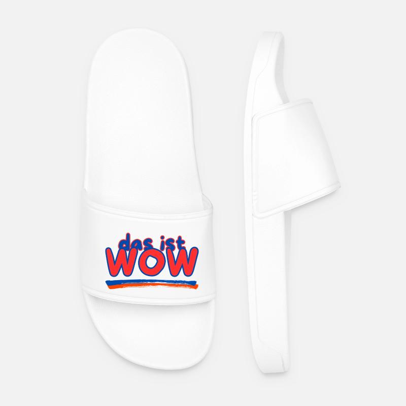 that's WOW - Men’s Pool Sliders - white