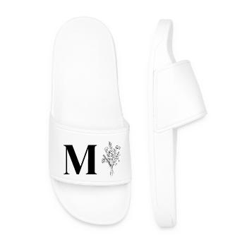 Minimalist flowers - Men’s Pool Sliders - white - Front