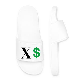 Buchstabe x Dollar - Männer Badelatschen - Weiß - Vorne