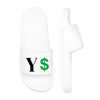 Letter y dollar - Men’s Pool Sliders - white - Front