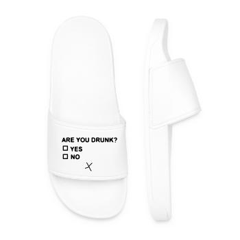 Es-tu ivre ? - Claquettes Homme - blanc - Devant