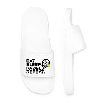 Eat sleep padel repeat 3 - Männer Badelatschen - Weiß - Vorne