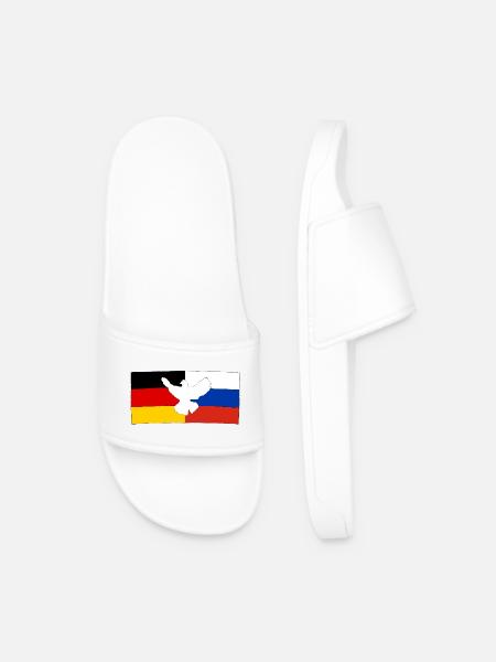 German-Russian friendship - Men’s Pool Sliders - white