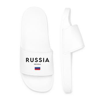 Russian pride, minimalist sleek design - Men’s Pool Sliders - white - Front