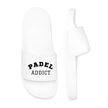 Padel Addict - Men’s Pool Sliders - white - Front