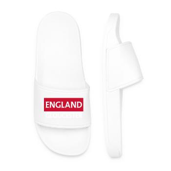 England Gloucester City Silhouette Design - Men’s Pool Sliders - white - Front