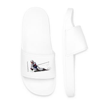 Illustration d’action de skieur - Claquettes Homme - blanc - Devant