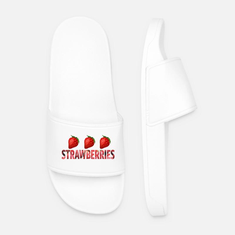 STRAWBEERIES - Männer Badelatschen - Weiß