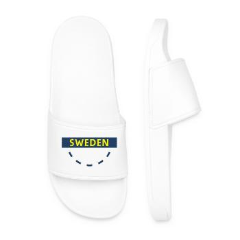 Sweden Circle Emblem - Men’s Pool Sliders - white - Front