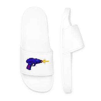 Laser Gun Weapon - Men’s Pool Sliders - white - Front