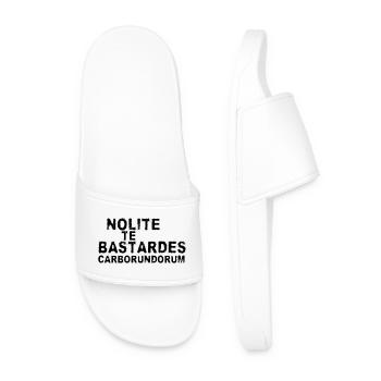 Nolite Te Bastardes Carborundorum - Claquettes Homme - blanc - Devant