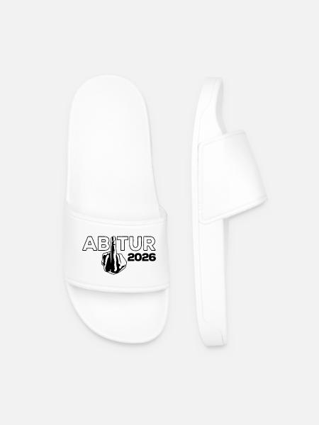 ABI 2026 Middle Finger Abitur - Gift - Men’s Pool Sliders - white
