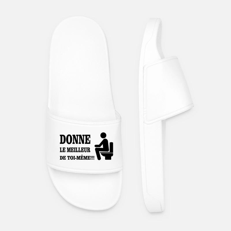 Give it your best - Men’s Pool Sliders - white