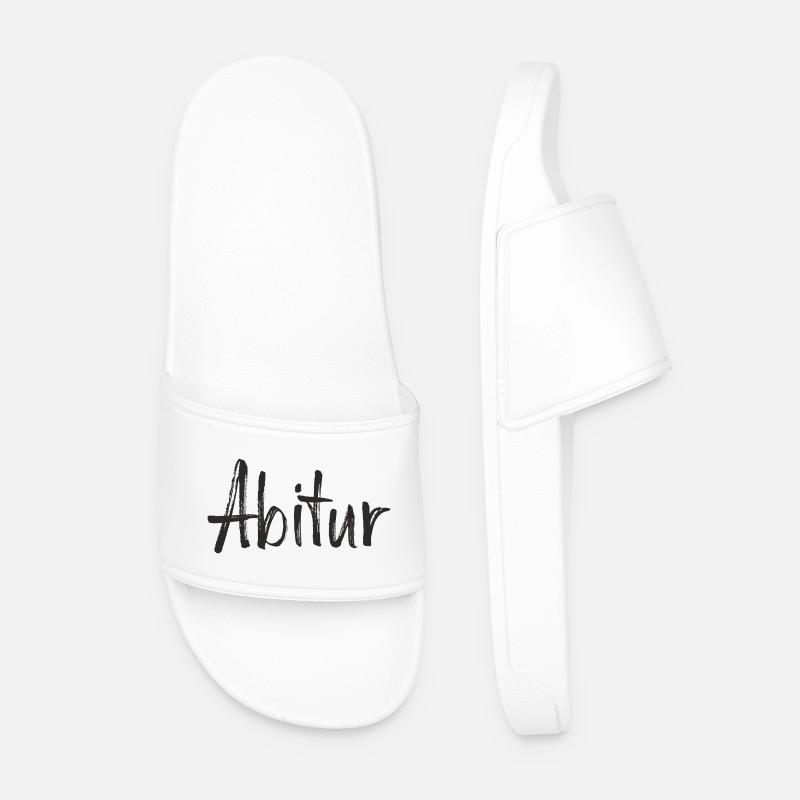 Abitur Text Design - Men’s Pool Sliders - white