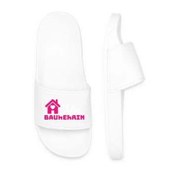 Please upload design - Men’s Pool Sliders - white - Front