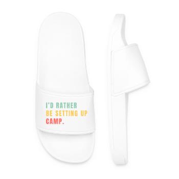 Better tent construction than everyday life - Men’s Pool Sliders - white - Front