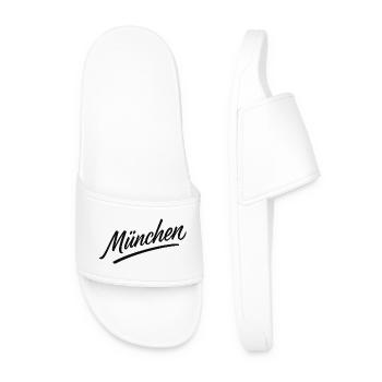 München Script Flair - Männer Badelatschen - Weiß - Vorne