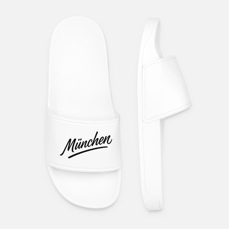 München Script Flair - Männer Badelatschen - Weiß