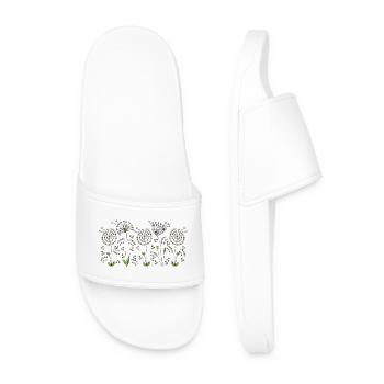 Fleur - Claquettes Homme - blanc - Devant