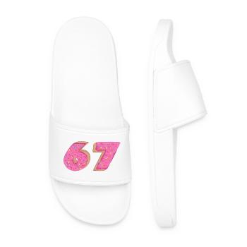 67 - Sixty Seven Number 67 Donut I-ce Cream Meme - Männer Badelatschen - Weiß - Vorne