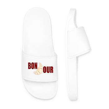 Bonjour Croissants - Claquettes Homme - blanc - Devant