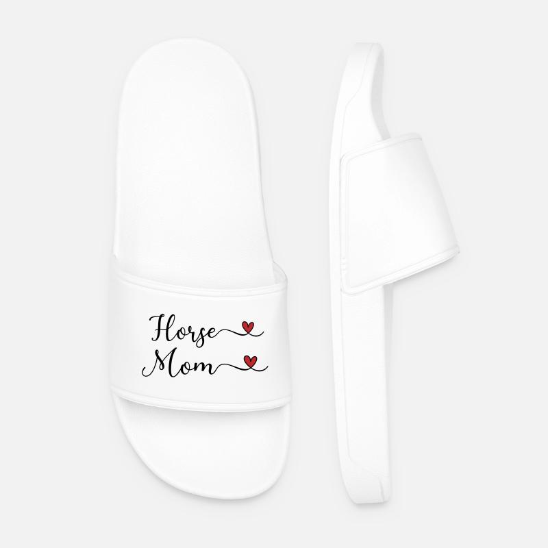 Pferde Mama - Männer Badelatschen - Weiß