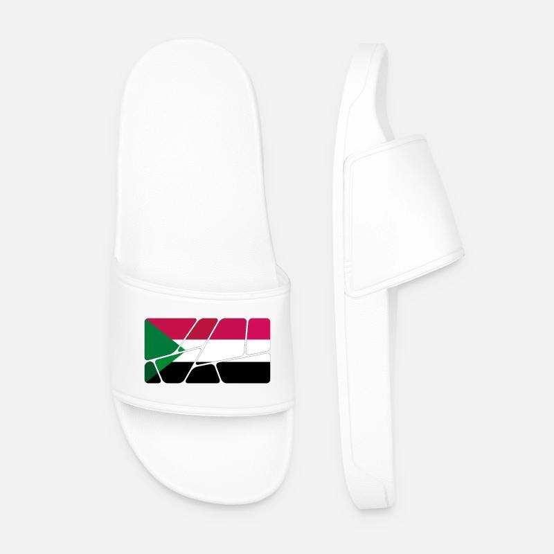 Le Soudan comme drapeau - Claquettes Homme - blanc