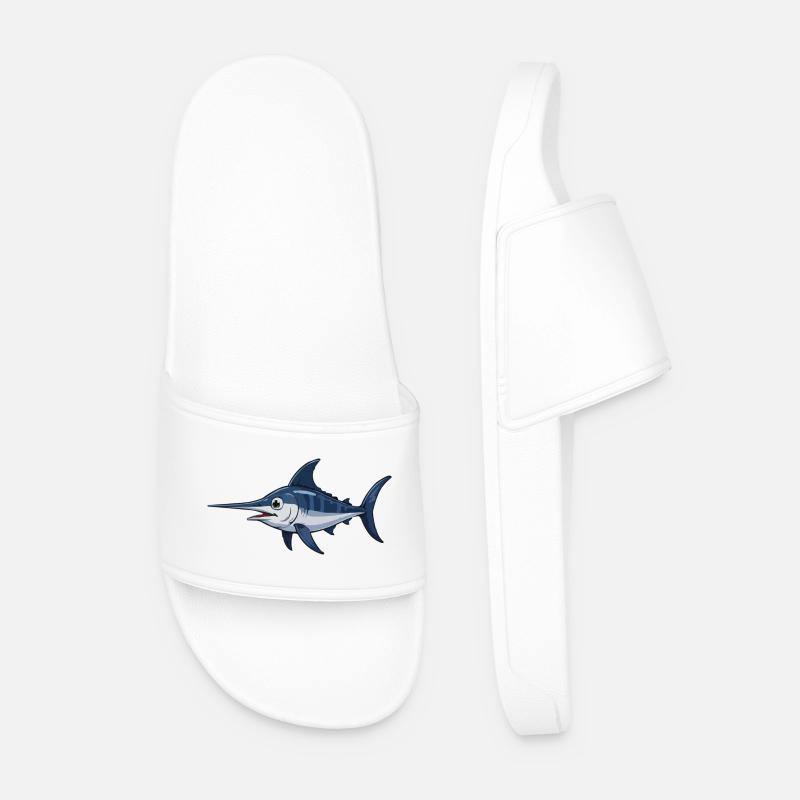 Marlin in Blue – Vector - Claquettes Homme - blanc