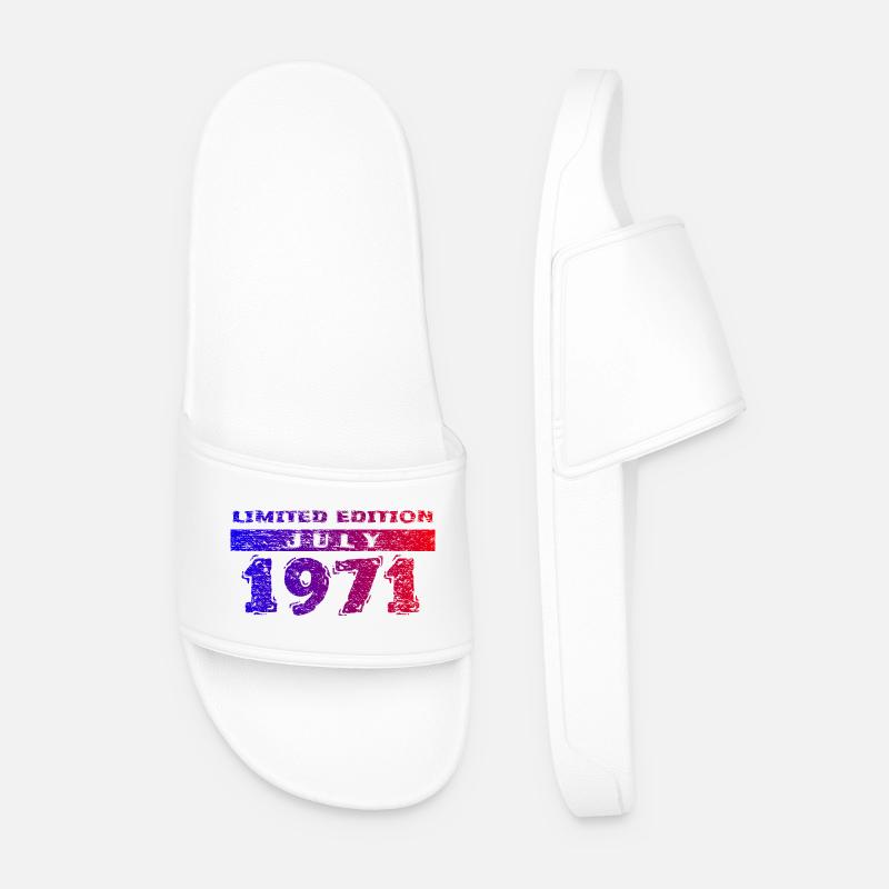 55th Birthday Limited Edition 07/1971 - Men’s Pool Sliders - white