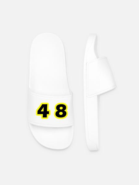 48 Symbole numérique - Claquettes Homme - blanc