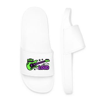 E Guitar Loud Logo - Claquettes Homme - blanc - Devant