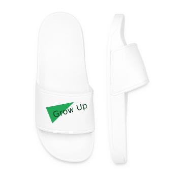 Grow Up Grün Dreieck Motiv - Männer Badelatschen - Weiß - Vorne