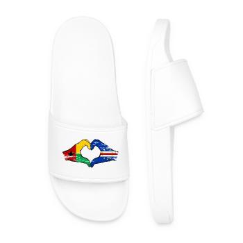 Drapeau du Cap-Vert Guinée-Bissaus en forme de cœur utilisé - Claquettes Homme - blanc - Devant