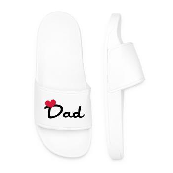 Dad - Men’s Pool Sliders - white - Front