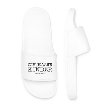 Ich hasse Kinder ausser meine - Männer Badelatschen - Weiß - Vorne