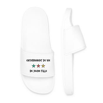 EVJF. JUST MARRIED. VIVE LES MARIES - Claquettes Homme - blanc - Devant