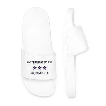 EVJF. JUST MARRIED. VIVE LES MARIES - Claquettes Homme - blanc - Devant