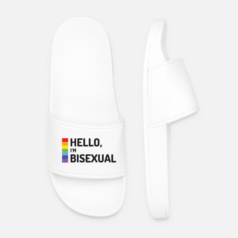 Hallo, ich bin bisexuell - Männer Badelatschen - Weiß