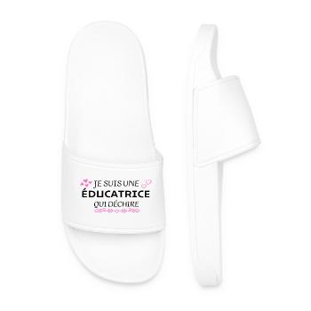 je suis une éducatrice qui déchire - Claquettes Homme - blanc - Devant