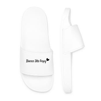 BONNE FÊTE PAPY. SUPER PAPY. PAPY. FÊTE DES PÈRES. - Claquettes Homme - blanc - Devant