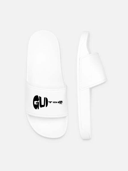 Guitar in the shape of a guitar * - Men’s Pool Sliders - white