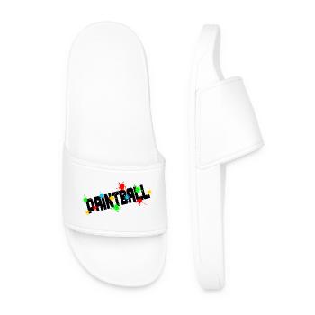 Logo de paintball - Claquettes Homme - blanc - Devant