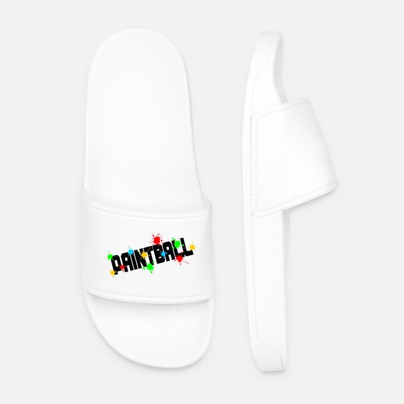 Paintball-Logo - Männer Badelatschen - Weiß