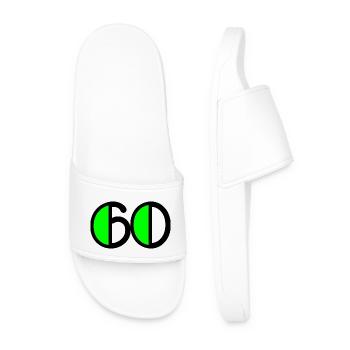 60 ANS. 60e ANNIVERSAIRE. ANNIVERSAIRE 60 ANS. 60 - Claquettes Homme - blanc - Devant