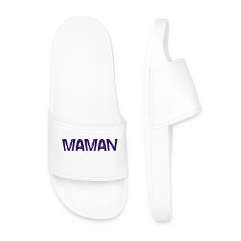 BONNE FÊTE MAMAN. MAMAN. FÊTE DES MÈRES. JE T'AIME - Claquettes Homme - blanc - Devant