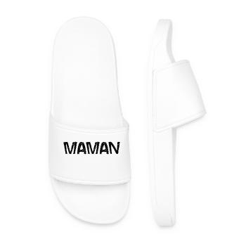FÊTE DES MÈRES. BONNE FÊTE MAMAN. MAMAN. JE T'AIME - Claquettes Homme - blanc - Devant