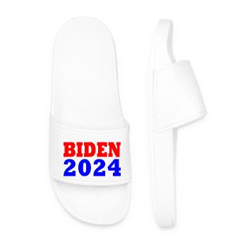 Joe Biden 2024 - Men’s Pool Sliders - white - Front