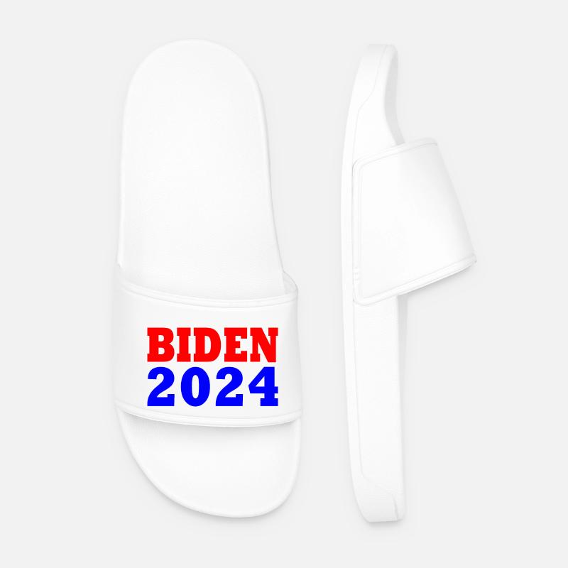 Joe Biden 2024 - Männer Badelatschen - Weiß