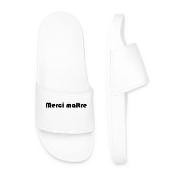 MAÎTRE. MERCI. MERCI MAÎTRE. MAITRE. CADEAU MAÎTRE - Claquettes Homme - blanc - Devant