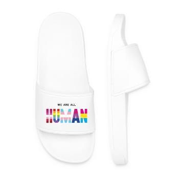 Mois de la fierté LGBT - Nous sommes tous humains - Claquettes Homme - blanc - Devant